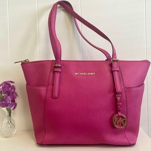 Michael Kors Saffiano Leather Hot Pink Bag